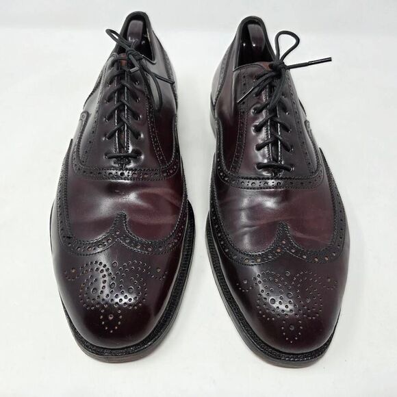 FOOTJOY SHELL CORDOVAN WINGTIP BROGUE MEDALLION TOE MENS SIZE 10 D VINTAGE main image 9